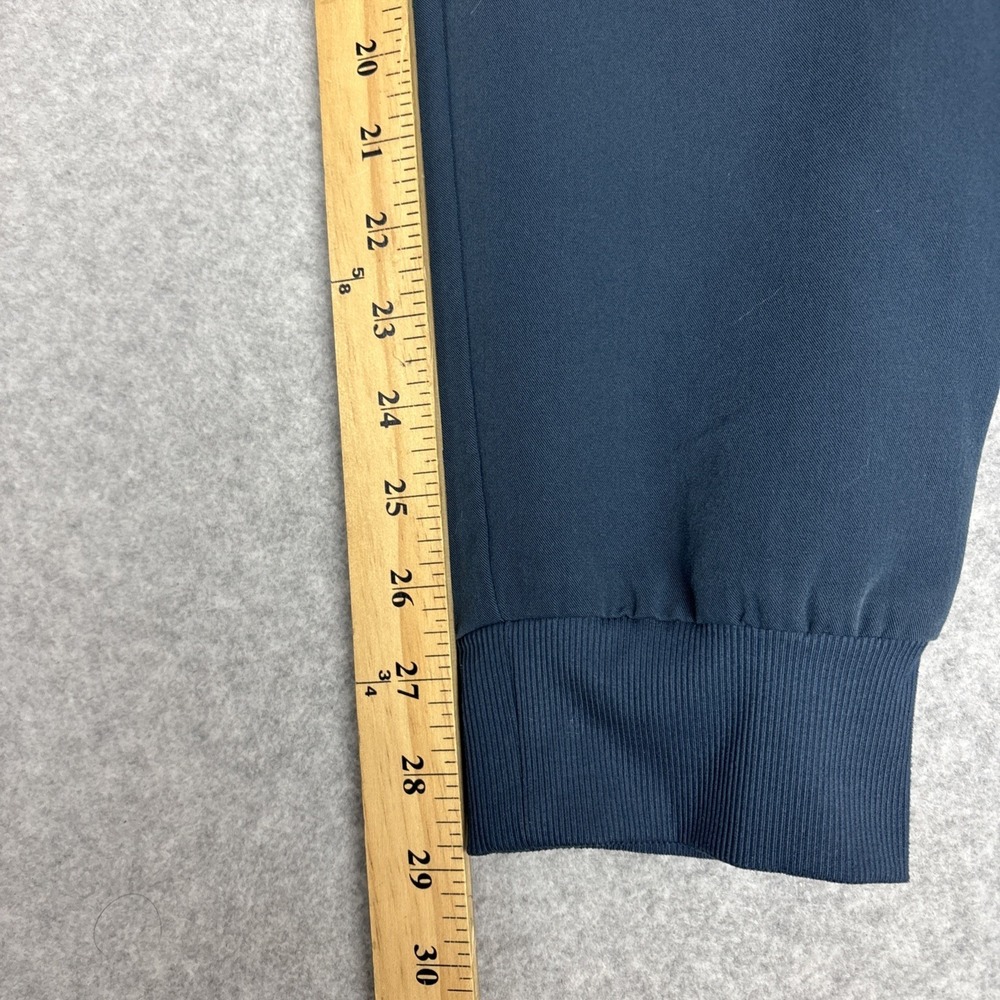 FIGS Women Scrub Pants Sz Medium Zamora Jogger Blue Teal Zipper 29" Inseam - Picture 4 of 6